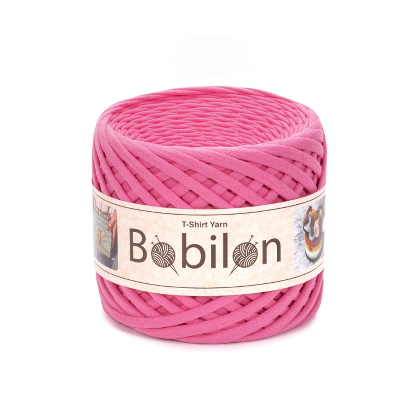 Fettuccia Bobilon Medium 7-9 mm filato T-shirt per borse e cestini – colore flamingo