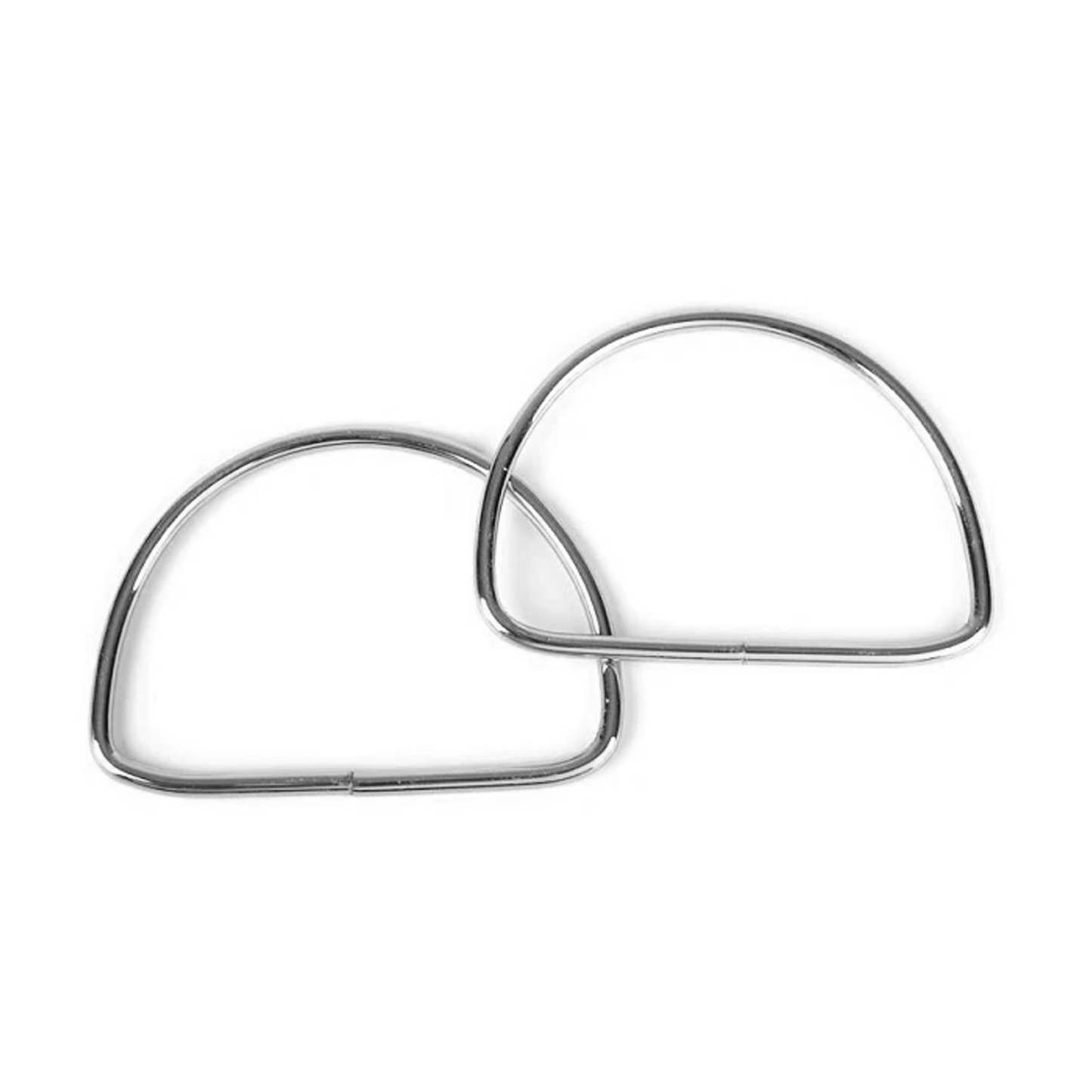 manici mezza luna 13.5x10cm argento per borse all'uncinetto