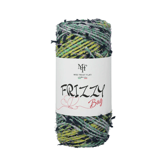 Fettuccia Frizzy Bag Miss Tricot Filati con Juta e Lurex