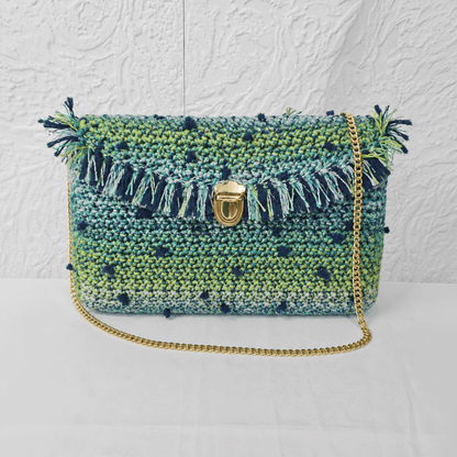 Fettuccia Frizzy Bag Miss Tricot Filati con Juta e Lurex