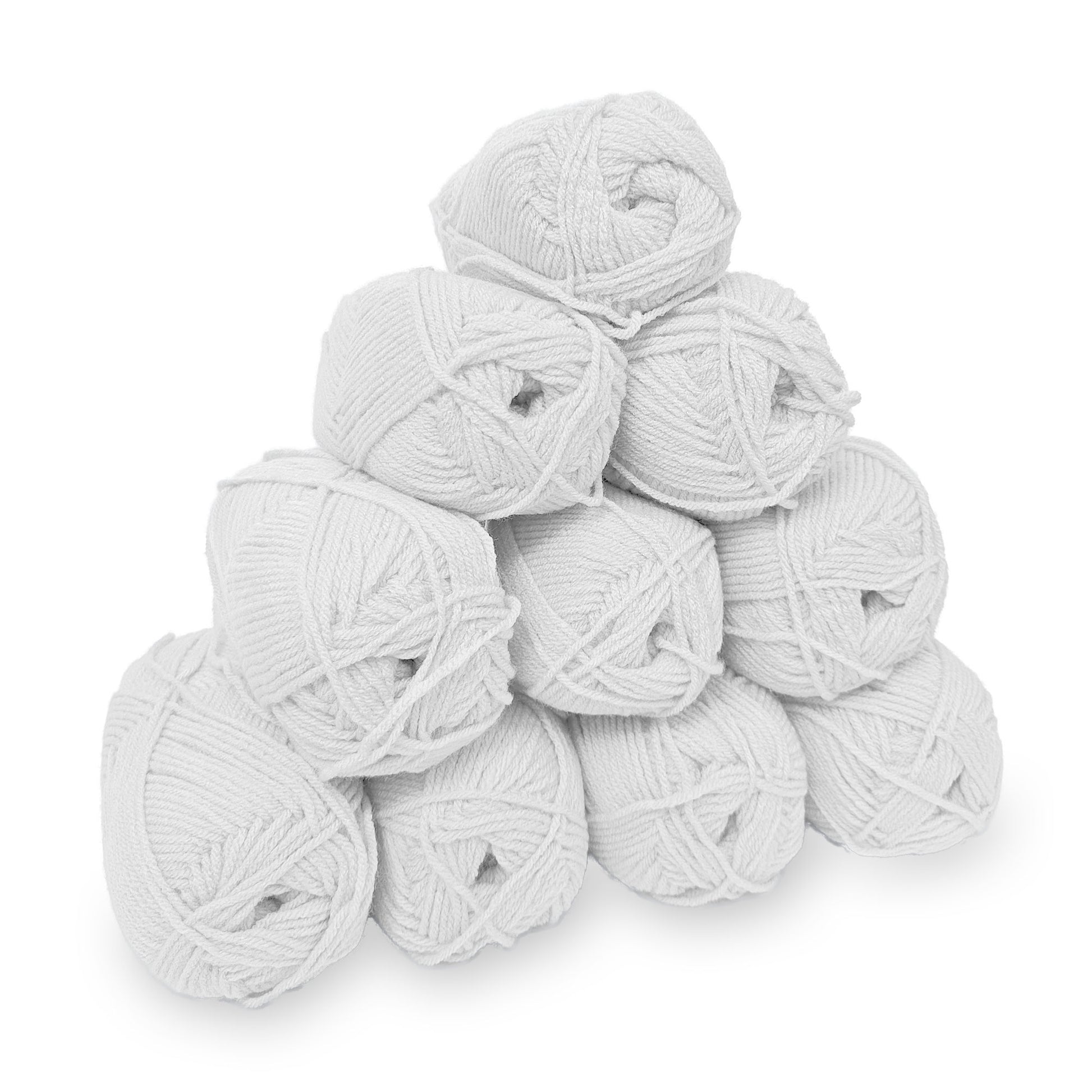 gomitoli filato acrilico economico 10 pezzi per amigurumi e uncinetto bianco
