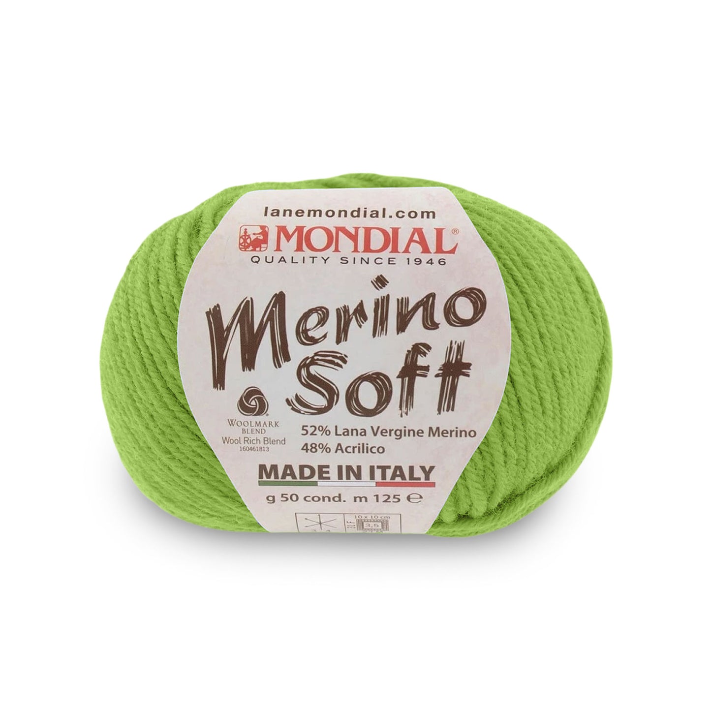 gomitolo mondial merino soft lana merino acrilico Acido 158