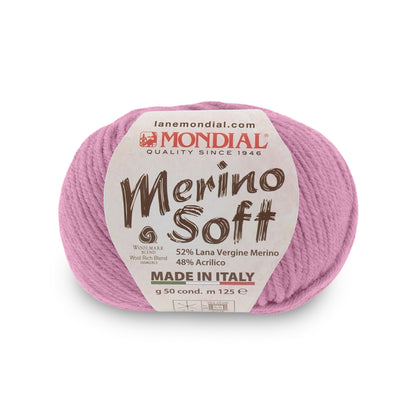 gomitolo mondial merino soft lana merino acrilico Ciclamino 154