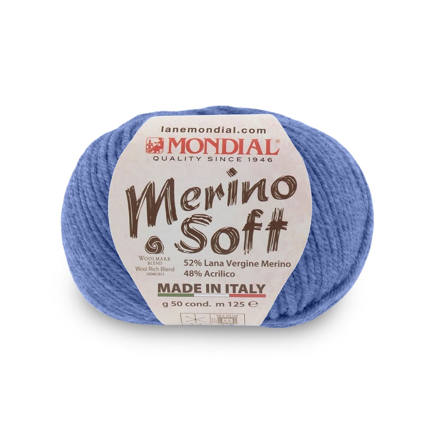 gomitolo mondial merino soft lana merino acrilico Navy Melange 001