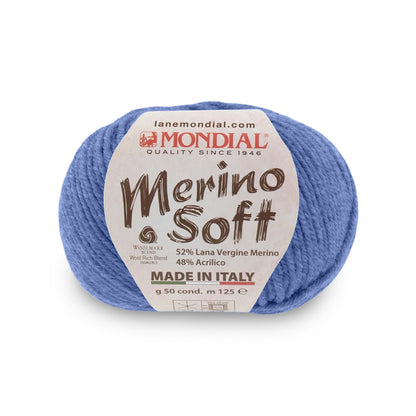 gomitolo mondial merino soft lana merino acrilico Navy Melange 001