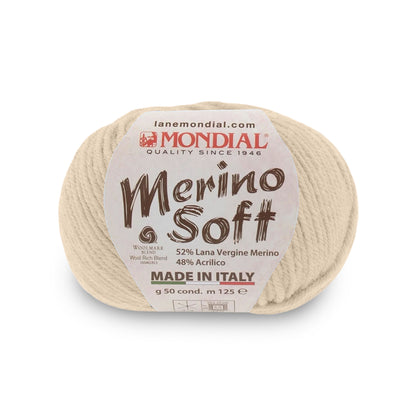 gomitolo mondial merino soft lana merino acrilico Noce 501