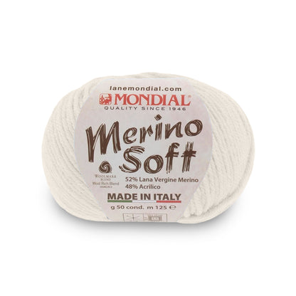 gomitolo mondial merino soft lana merino acrilico Panna 426