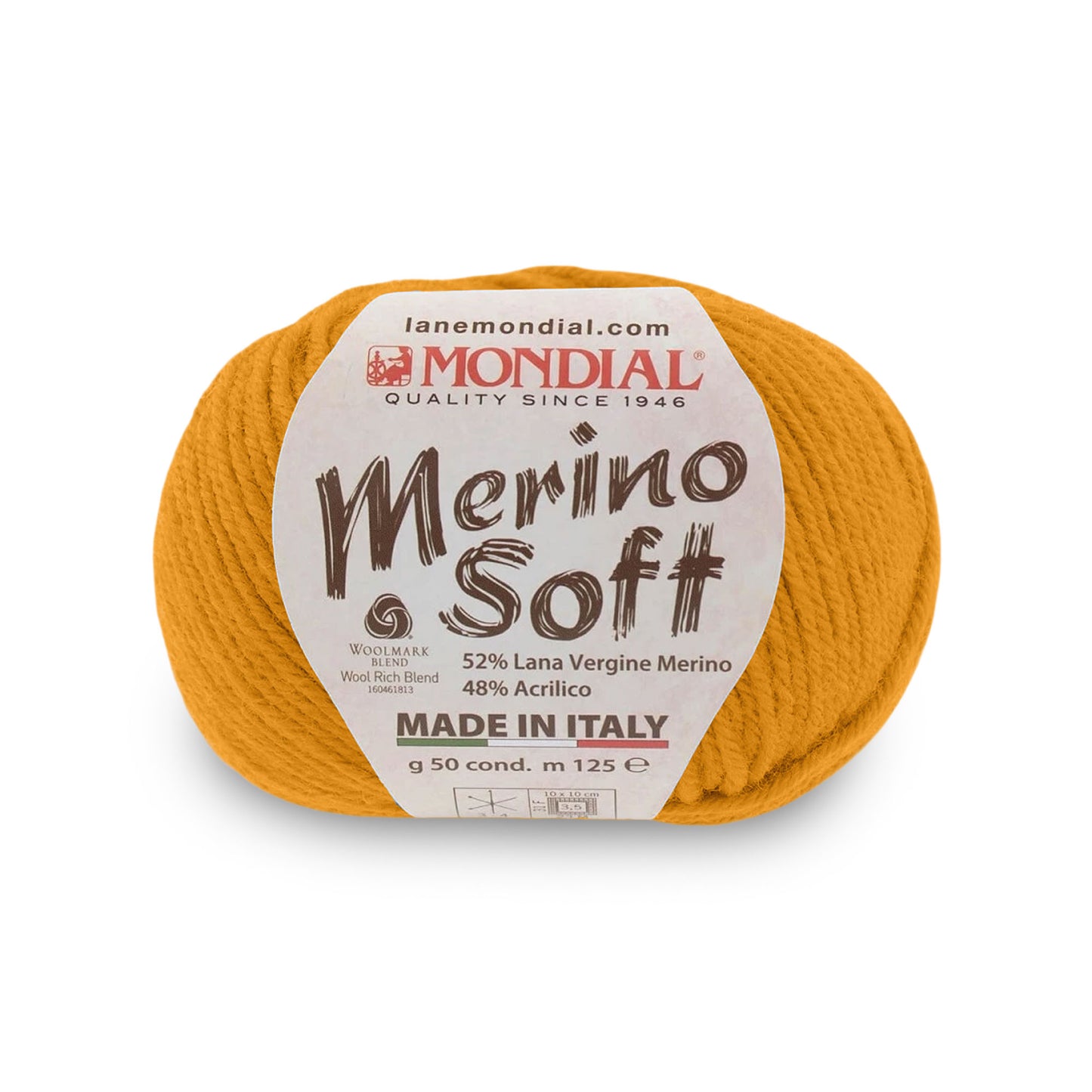 gomitolo mondial merino soft lana merino acrilico Polenta 181