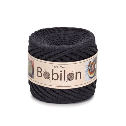Fettuccia Bobilon Medium 7-9 mm filato T-shirt per borse e cestini – colore graphite