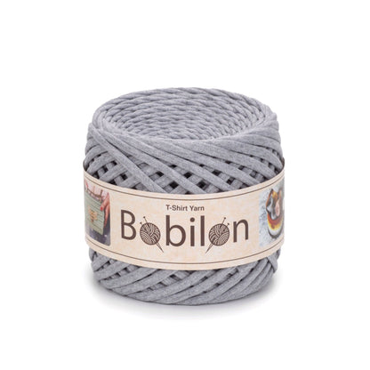 Fettuccia Bobilon Medium 7-9 mm filato T-shirt per borse e cestini – colore gray melange