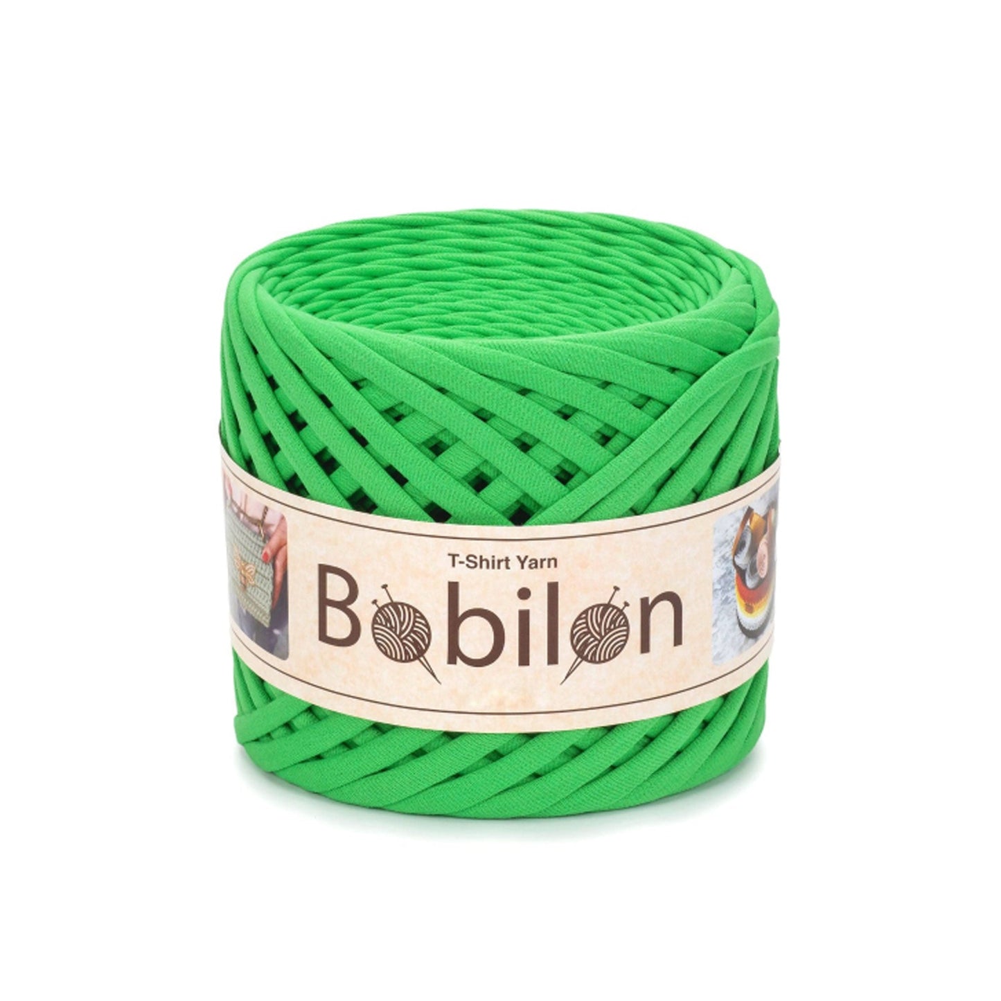 Fettuccia Bobilon Medium 7-9 mm filato T-shirt per borse e cestini – colore green apple