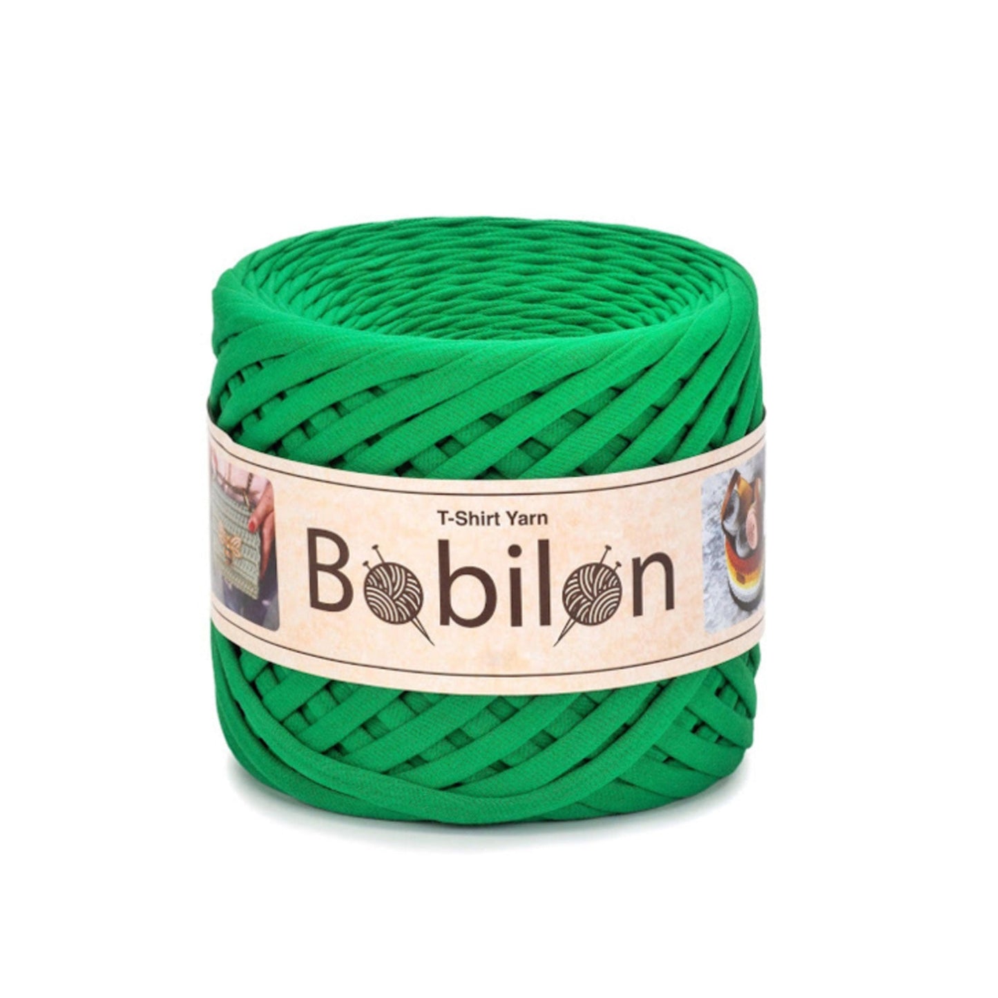 Fettuccia Bobilon Medium 7-9 mm filato T-shirt per borse e cestini – colore green island