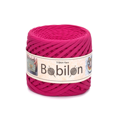 Fettuccia Bobilon Medium 7-9 mm filato T-shirt per borse e cestini – colore hot pink
