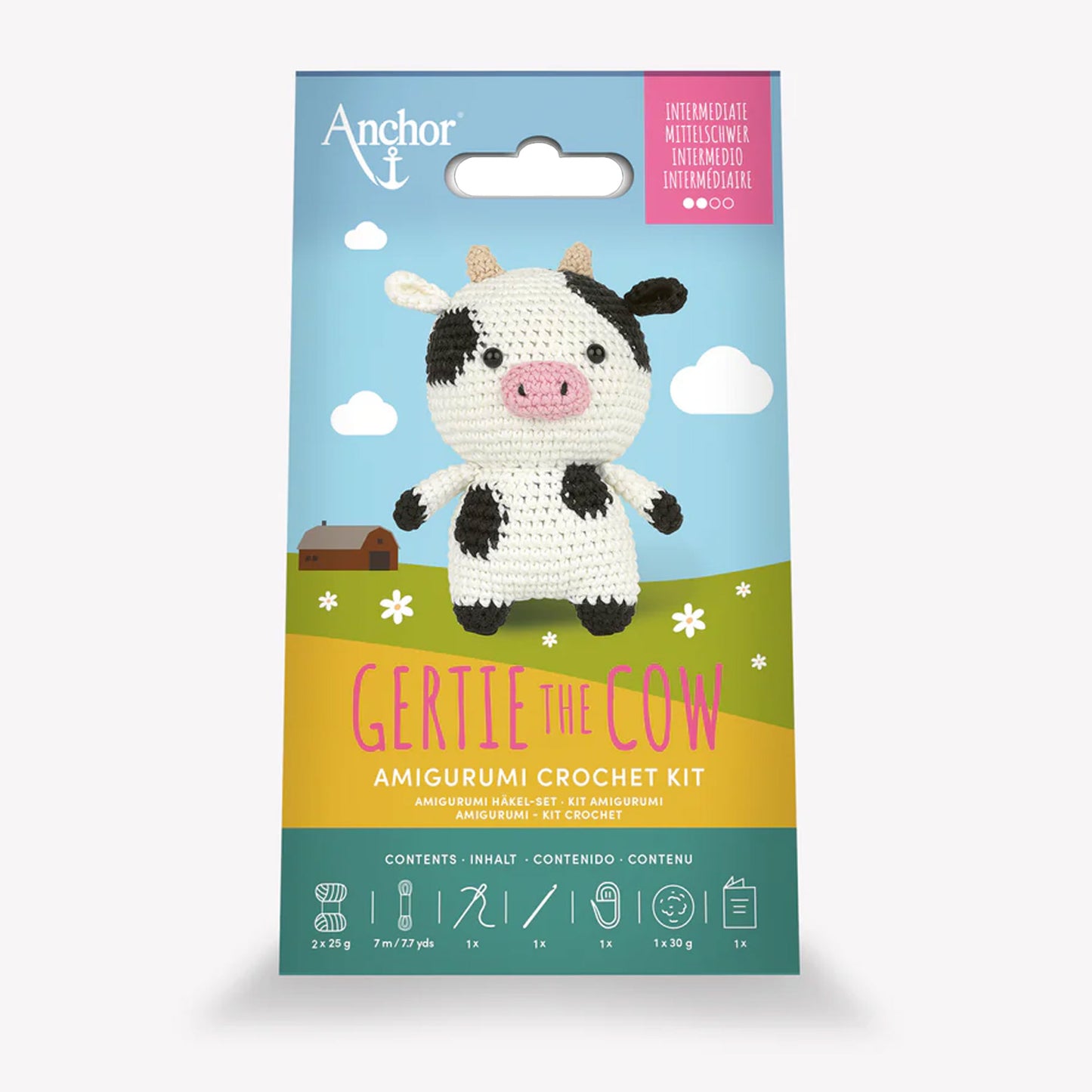 Gertie the Cow mucca amigurumi Anchor finita