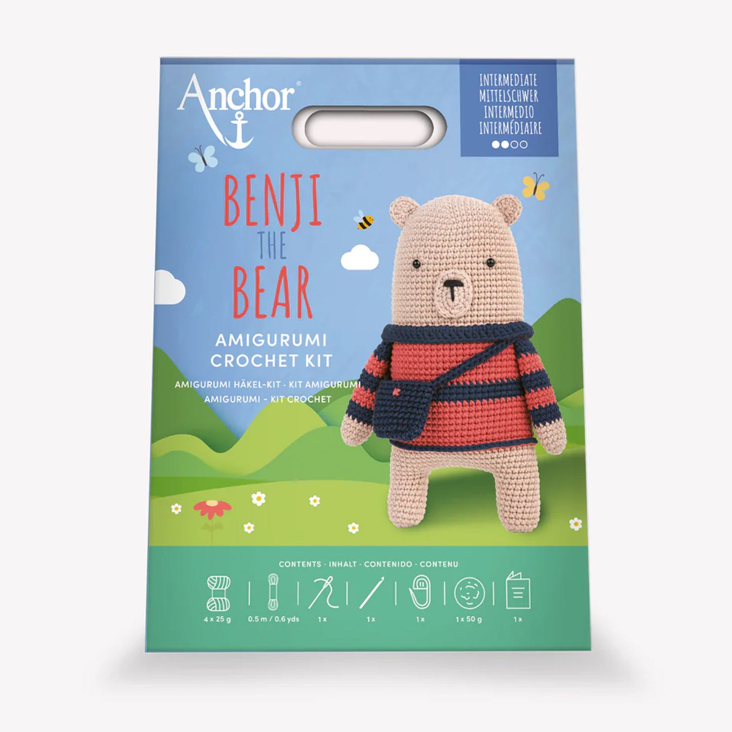 Confezione Kit Amigurumi Anchor Benji the Bear livello intermedio