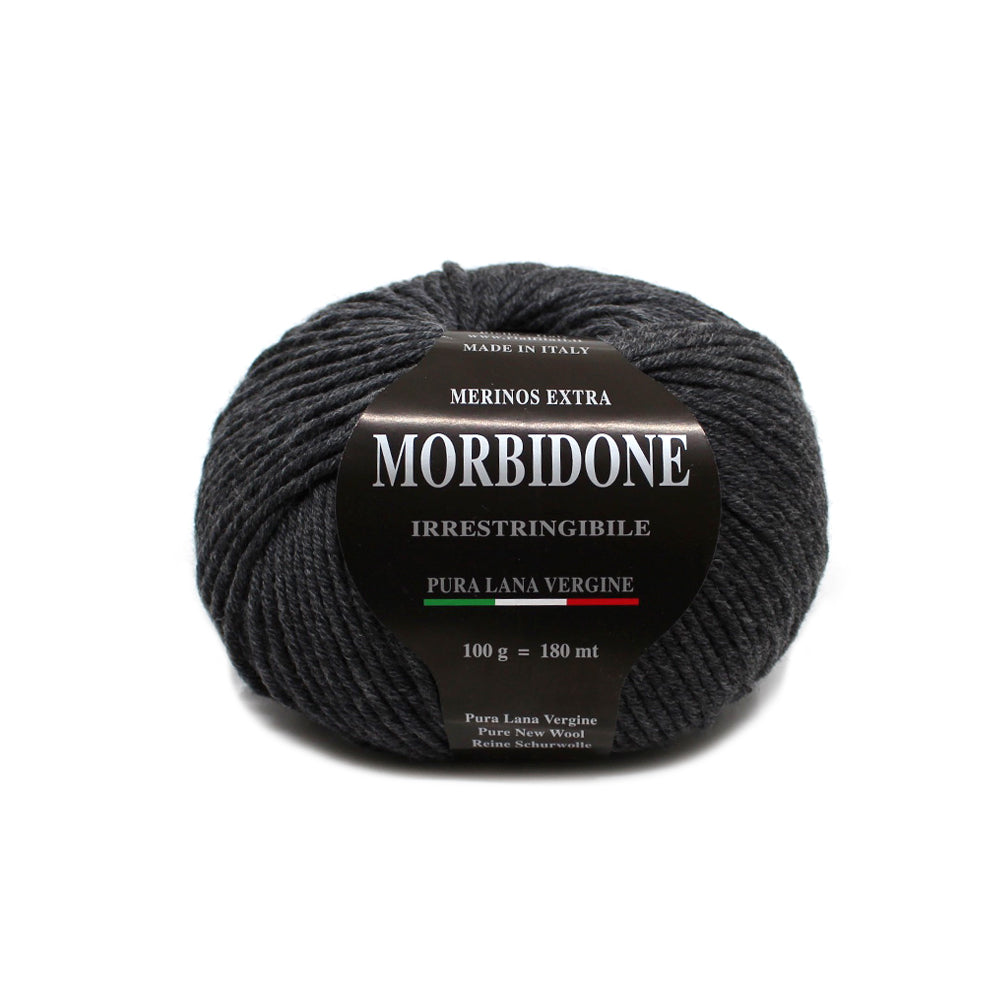 filato morbidone lana merino extrafine colore antracite