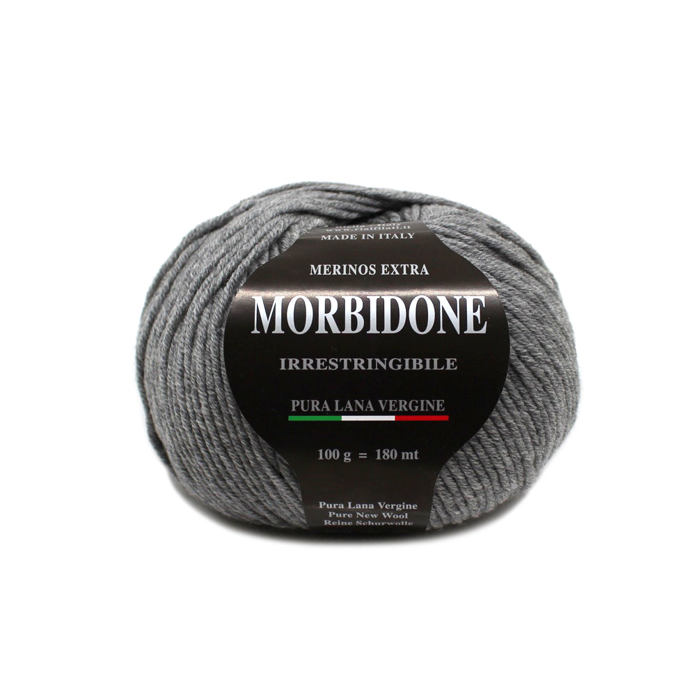 filato morbidone lana merino extrafine colore grigio
