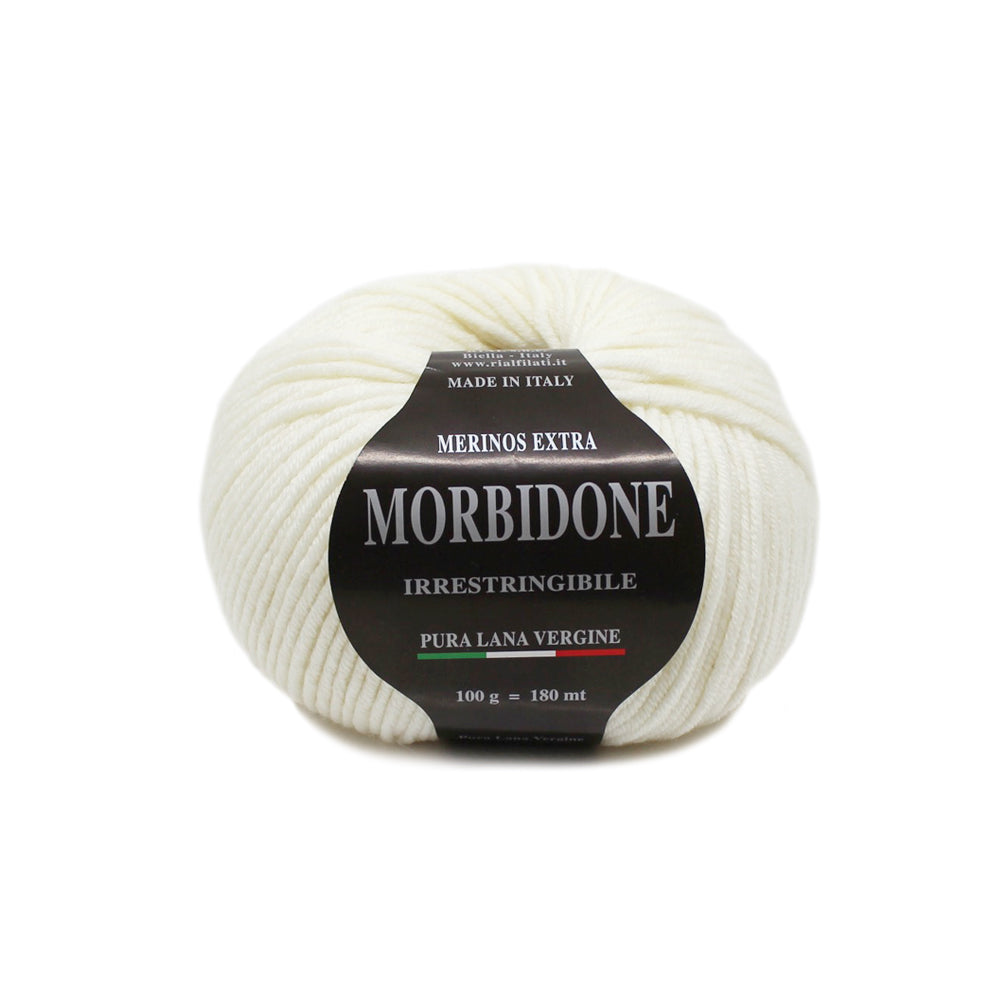 filato morbidone lana merino extrafine colore bianco