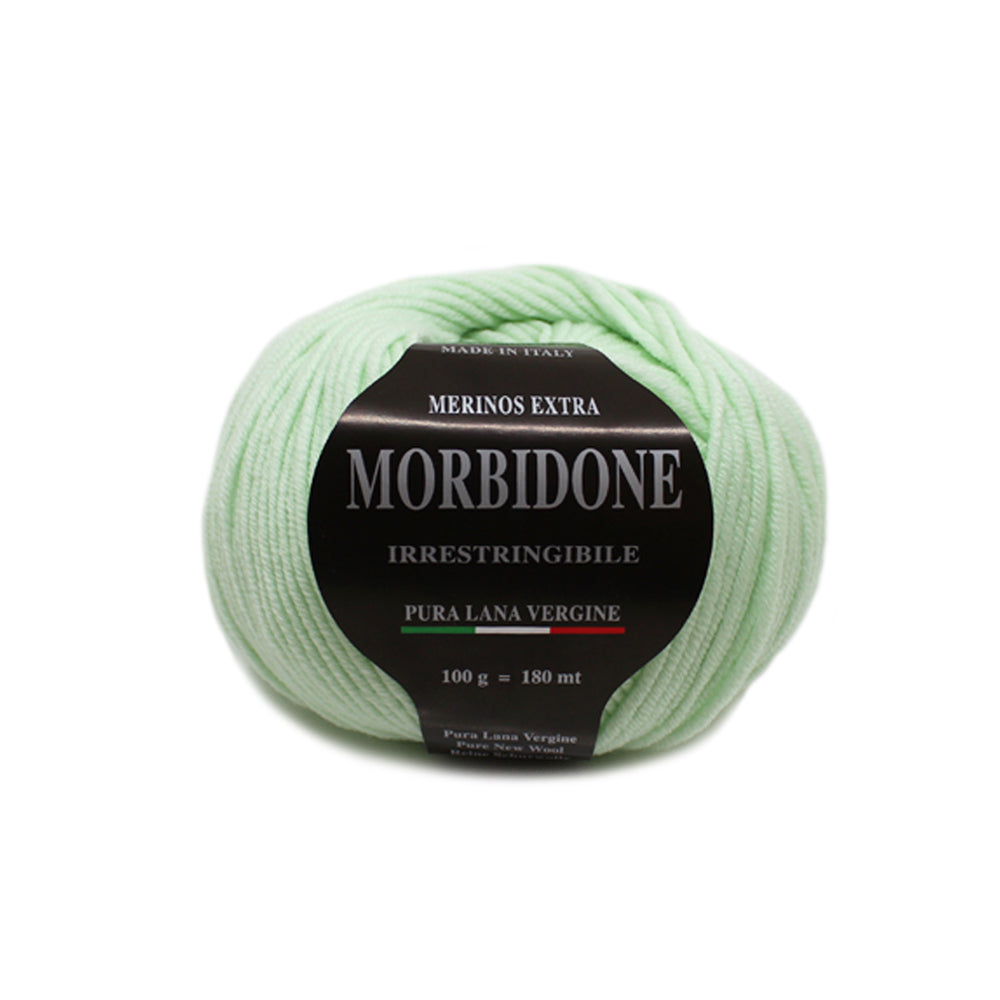 filato morbidone lana merino extrafine colore verdeacqua