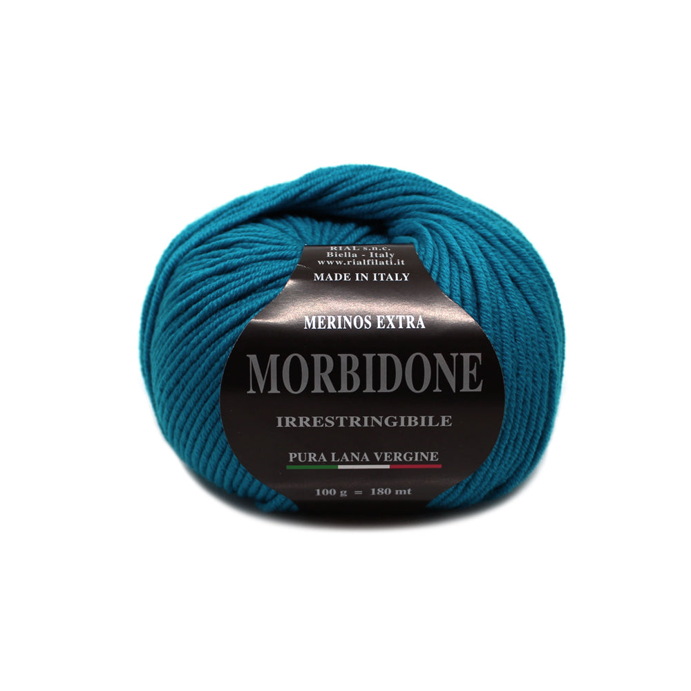 filato morbidone lana merino extrafine colore ottanio