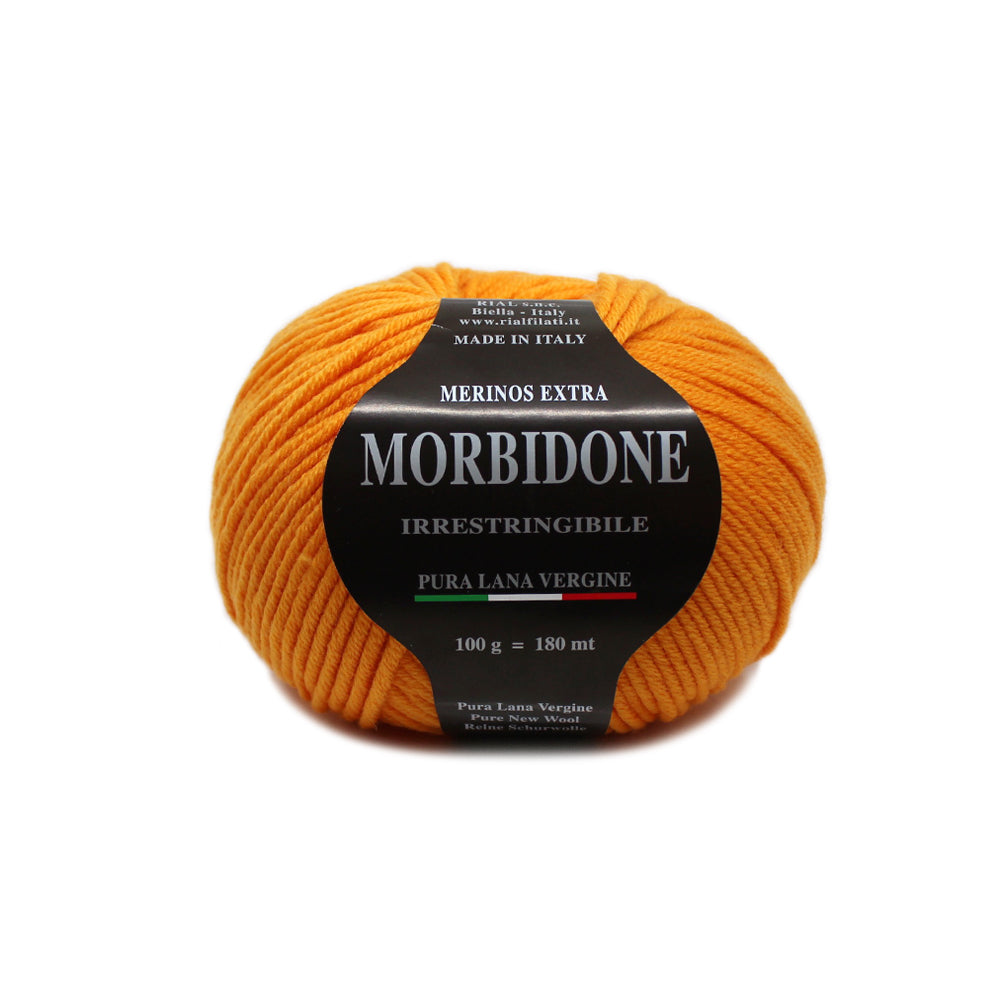 filato morbidone lana merino extrafine colore becco d'oca