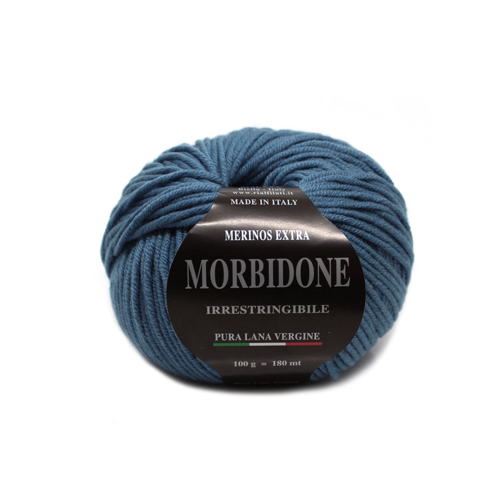 filato morbidone lana merino extrafine colore avio