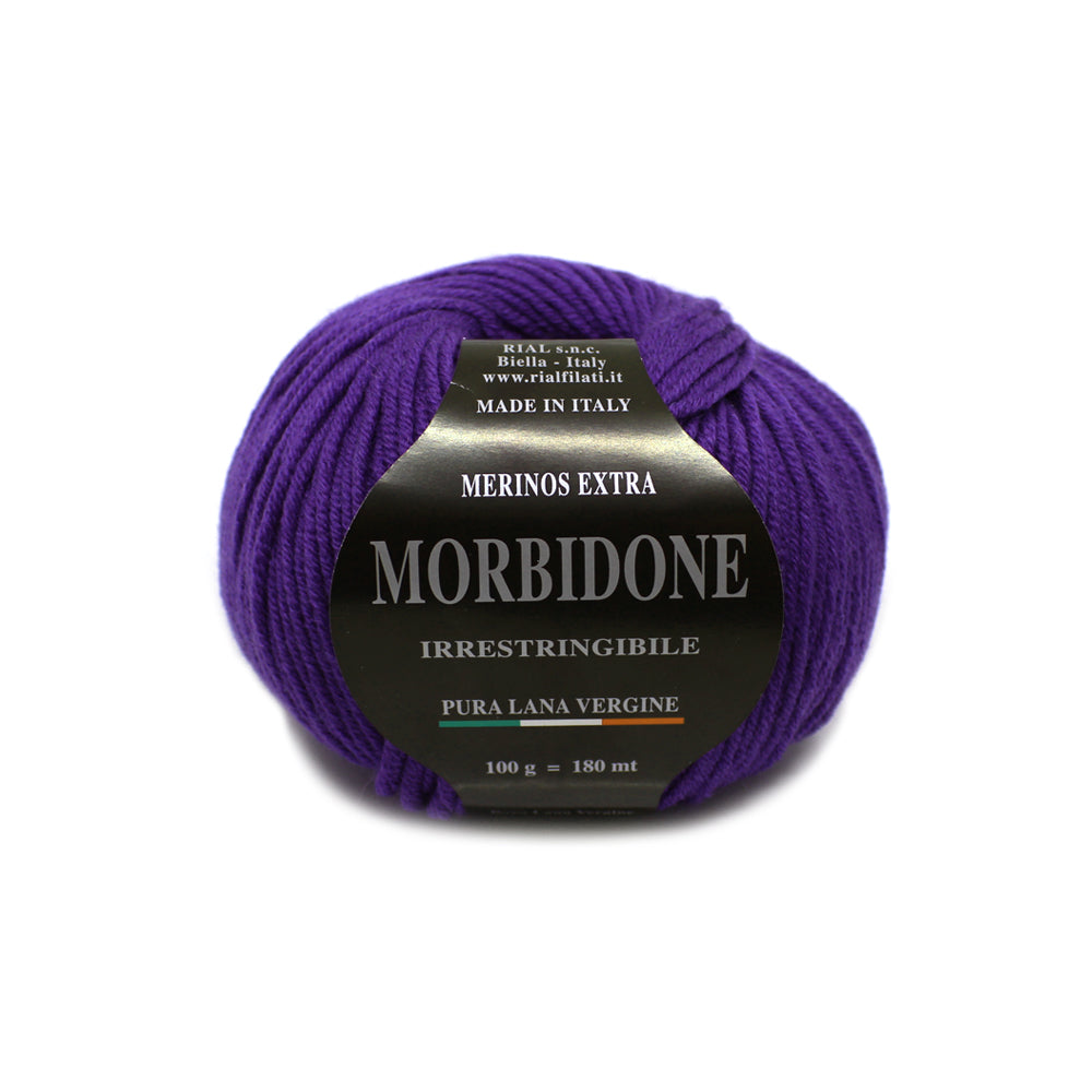 filato morbidone lana merino extrafine colore viola