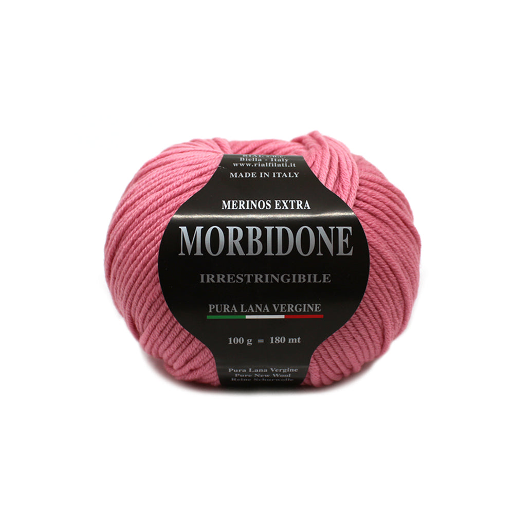 filato morbidone lana merino extrafine colore rosa antico