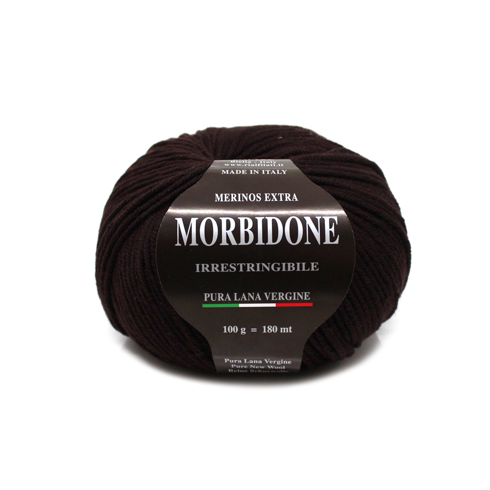 filato morbidone lana merino extrafine colore marrone
