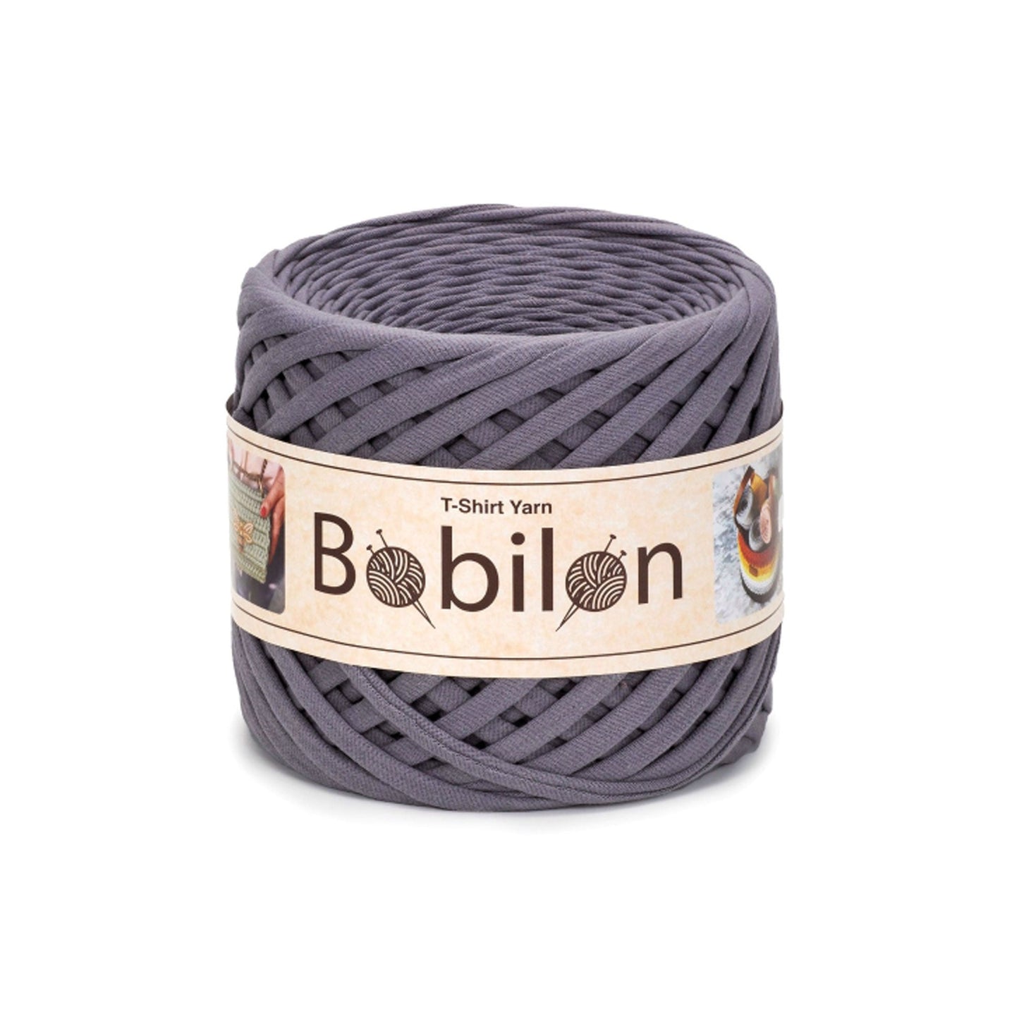 Fettuccia Bobilon Medium 7-9 mm filato T-shirt per borse e cestini – colore mr grey