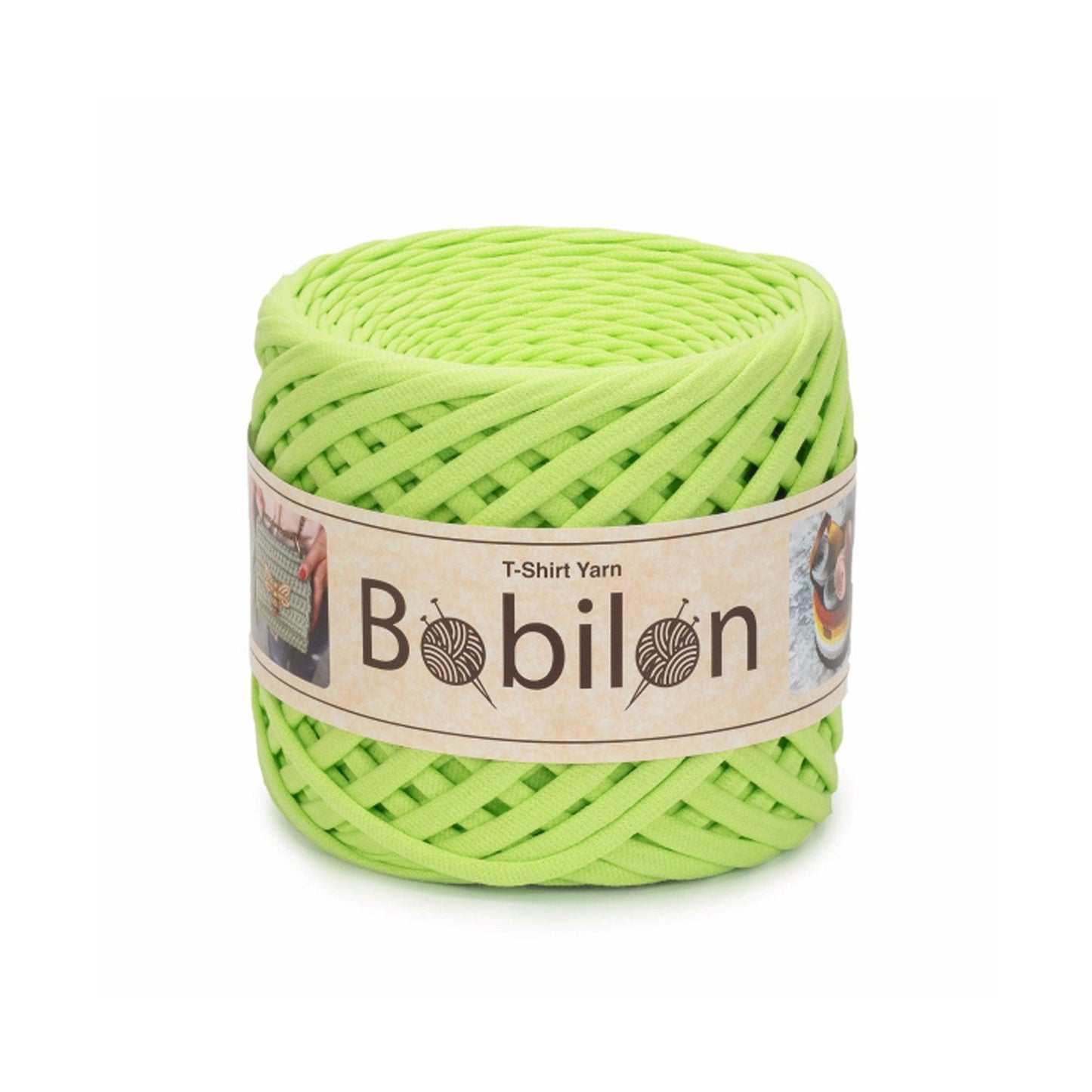 Fettuccia Bobilon Medium 7-9 mm filato T-shirt per borse e cestini – colore neon