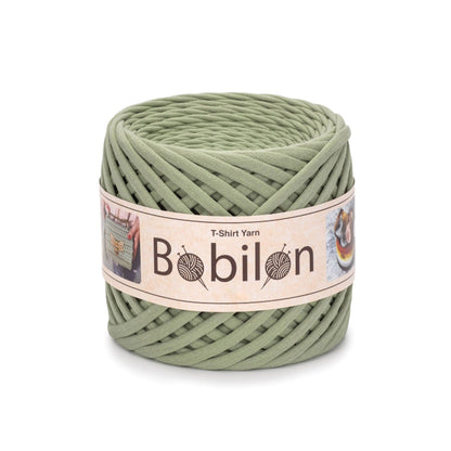 Fettuccia Bobilon Medium 7-9 mm filato T-shirt per borse e cestini – colore olive