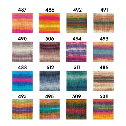 Happy Colour Mondial 100g – Filato Misto Lana Merino e Microfibra Multicolor 350m
