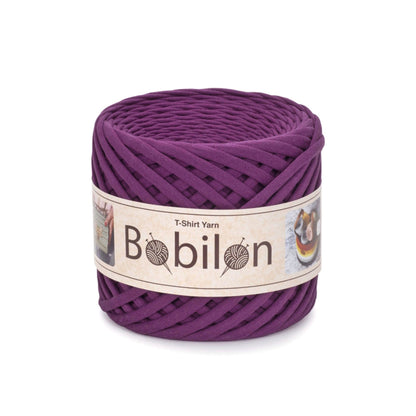 Fettuccia Bobilon Medium 7-9 mm filato T-shirt per borse e cestini – colore plum pie