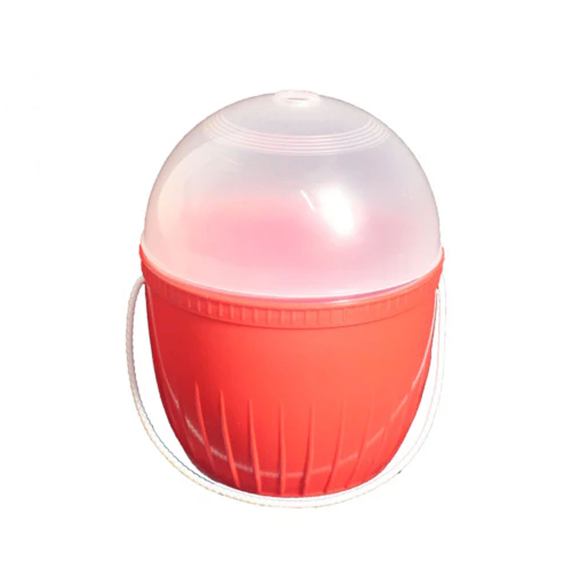 Porta gomitoli in plastica con coperchio trasparente e cordino