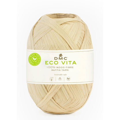 DMC Eco Vita Raffia 100% fibra di legno per cappelli e borse estive beige