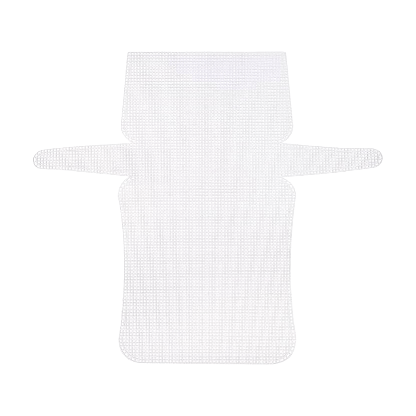 Rete Canvas Sagomata per Pochette 27x16x7cm (chiusa) Bianca | Base Borsa per Fettuccia e Filati