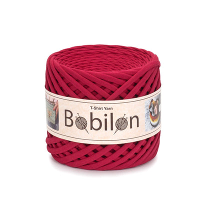 Fettuccia Bobilon Medium 7-9 mm filato T-shirt per borse e cestini – colore ruby