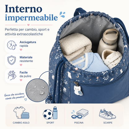 Sacca Zaino Tutete Magical Forest Personalizzabile con Ricamo