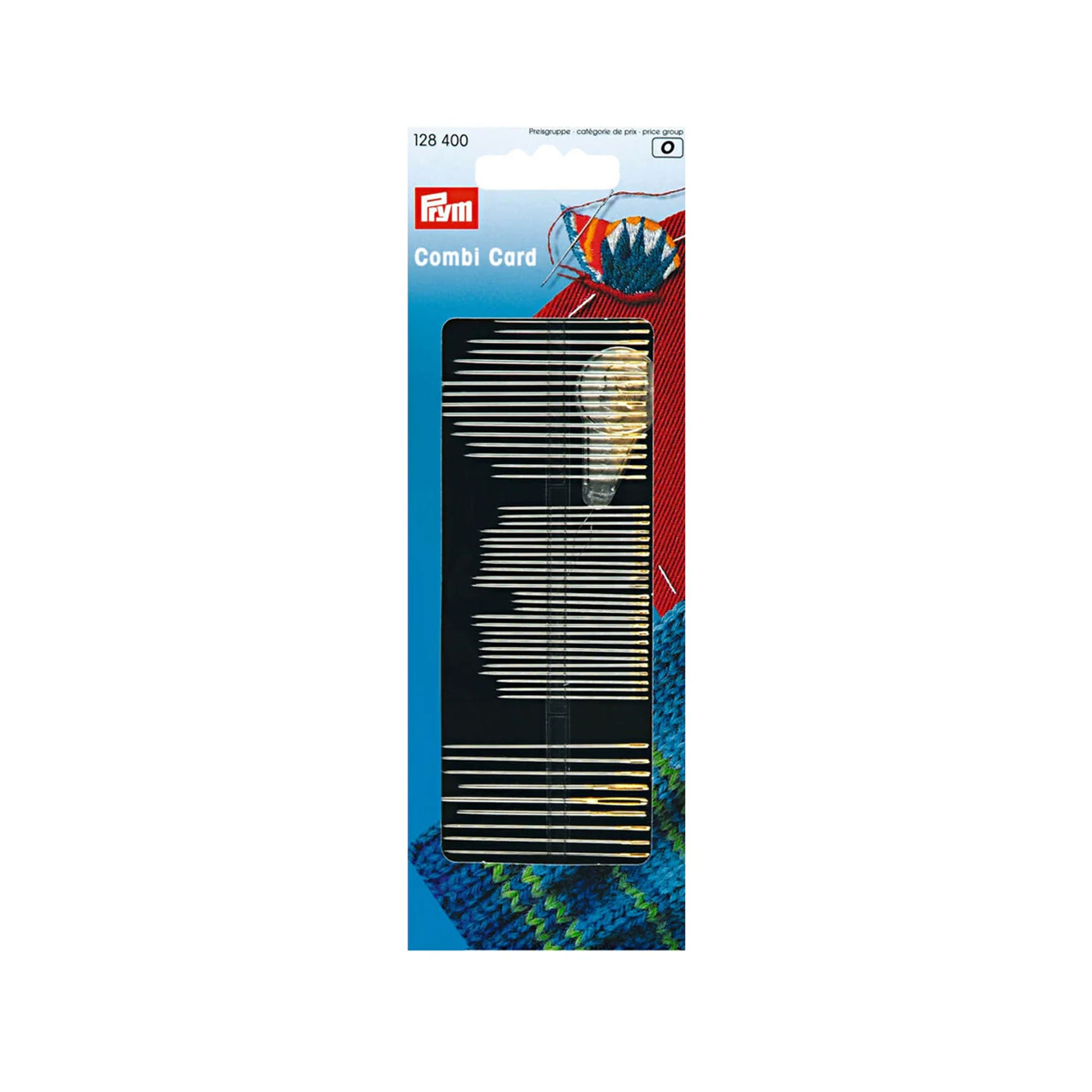 Set aghi Prym Combi Card con 50 aghi assortiti e infilaago 128400