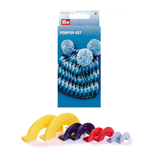 Set per pompon Prym con 4 misure assortite in plastica colorata 624153
