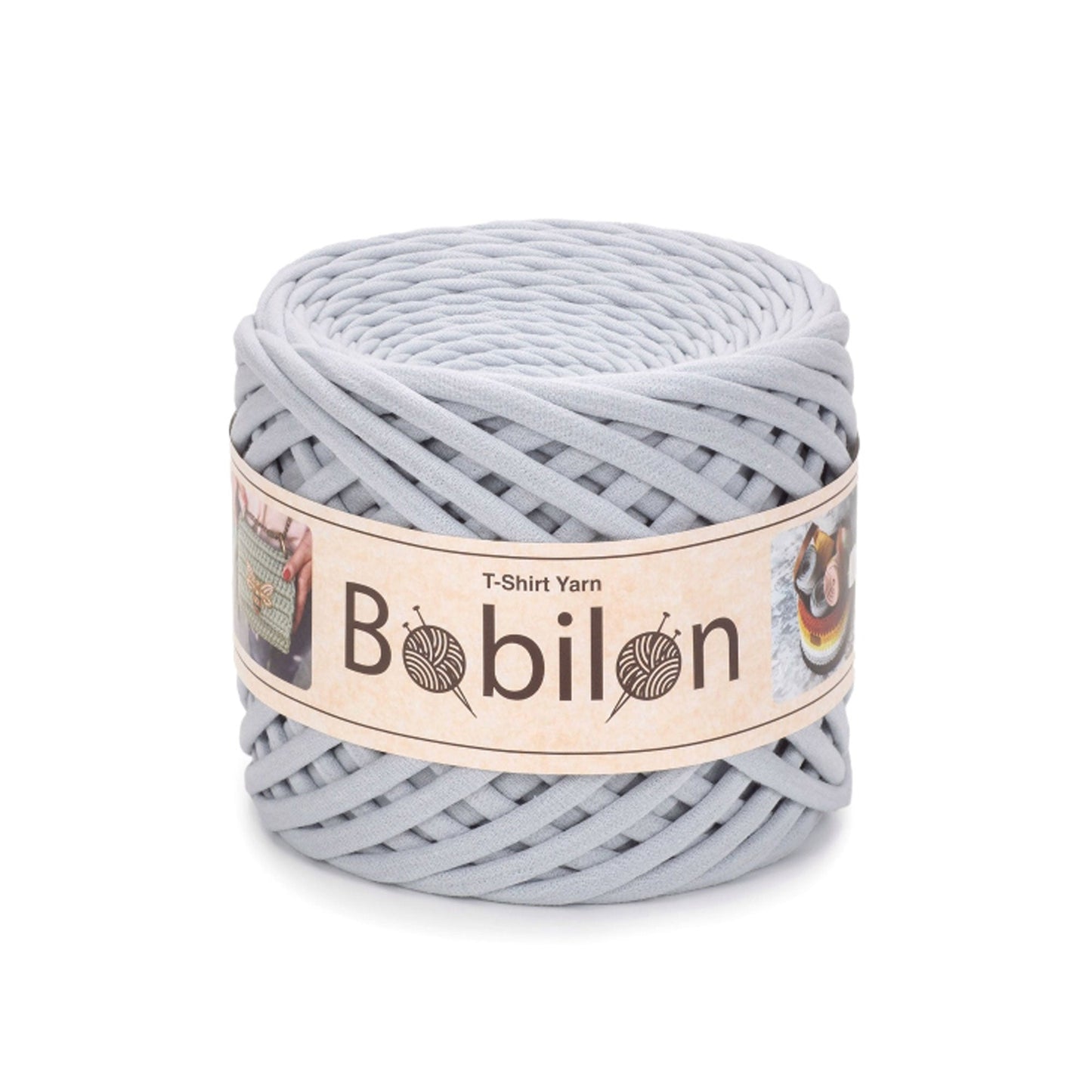 Fettuccia Bobilon Medium 7-9 mm filato T-shirt per borse e cestini – colore silver