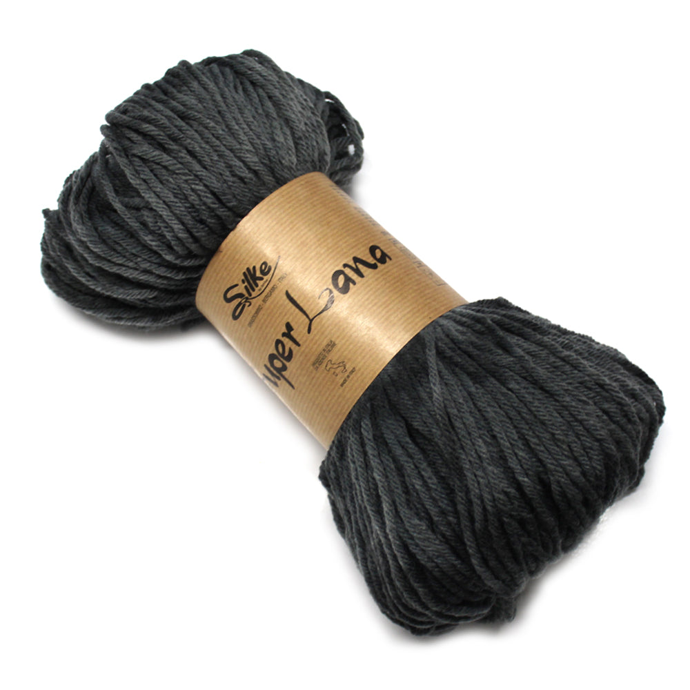 filato misto lana in matassa colore grigio sfumato