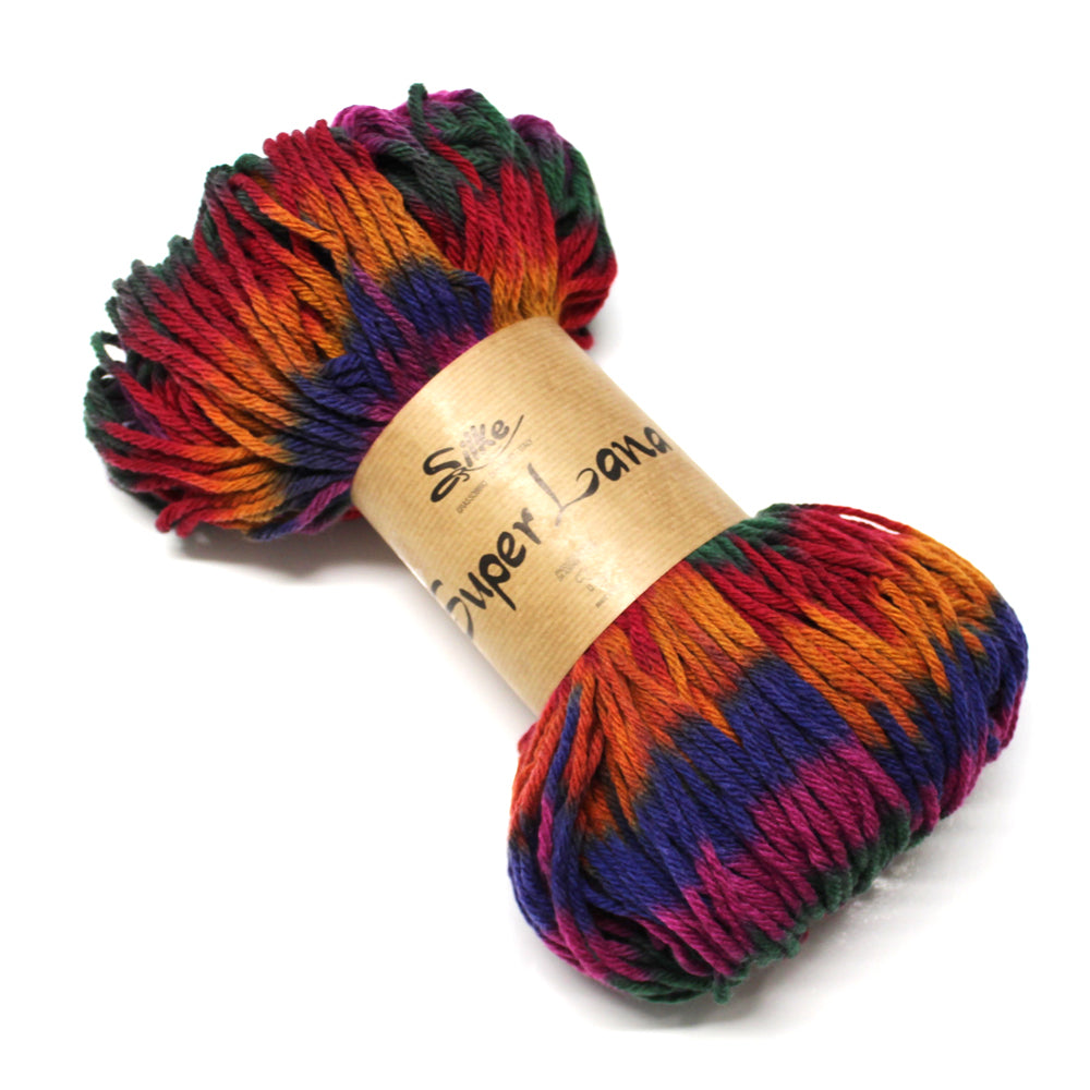 filato misto lana in matassa colore tramonto sfumato