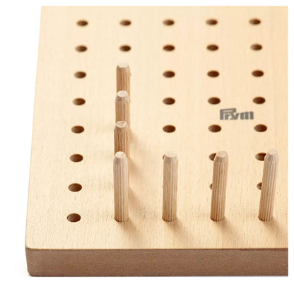 Telaio Loom MINI Prym 18x18 cm in legno con picchetti per creare quadrati in lana 624159