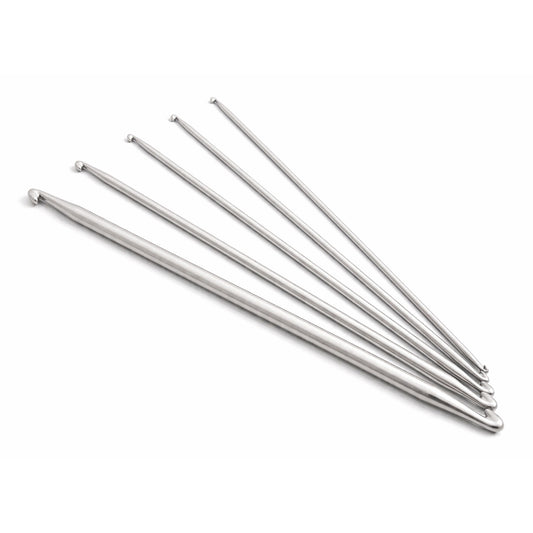 uncinetto tunisino doppia punta in alluminio 33 cm