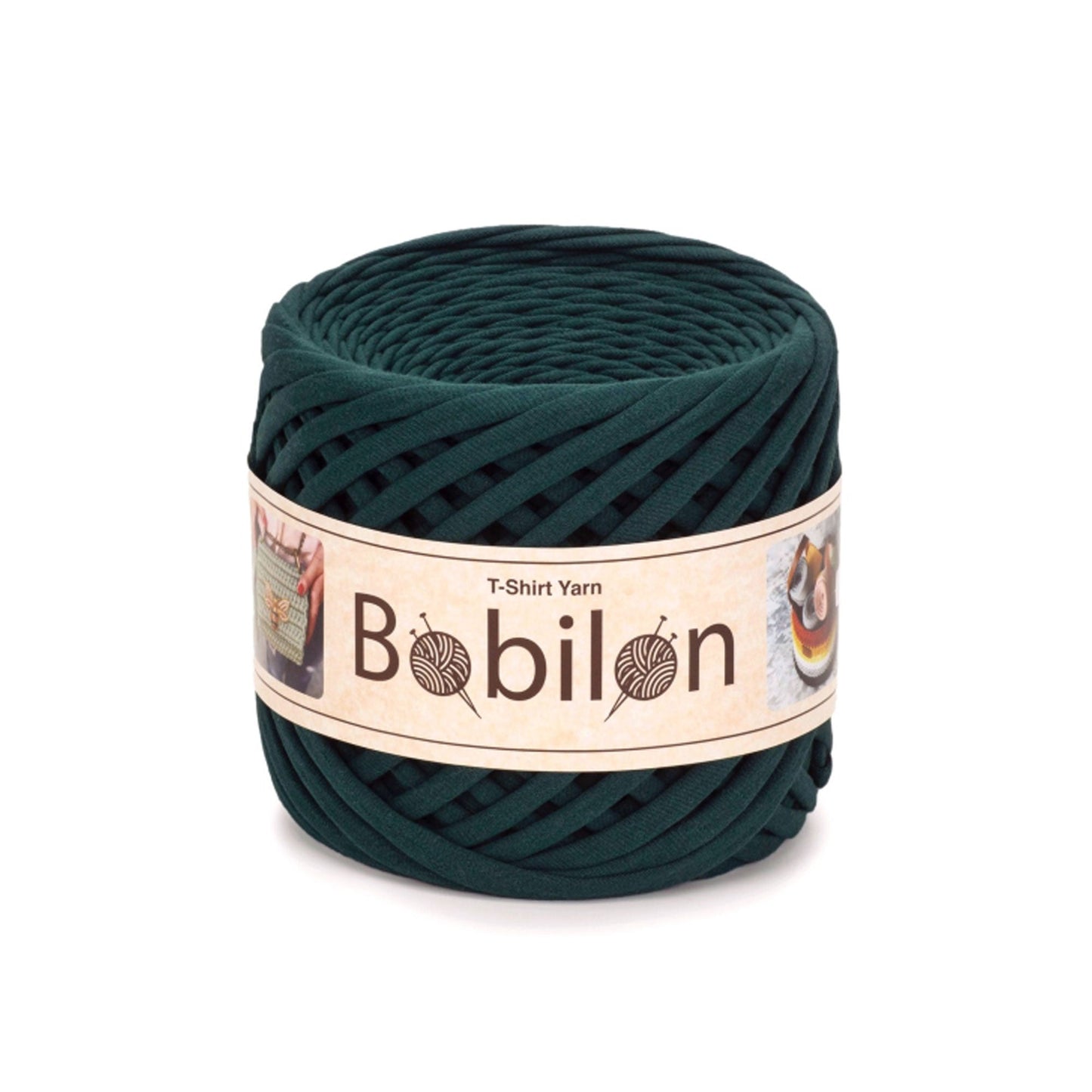 Fettuccia Bobilon Medium 7-9 mm filato T-shirt per borse e cestini – colore ultramarine green