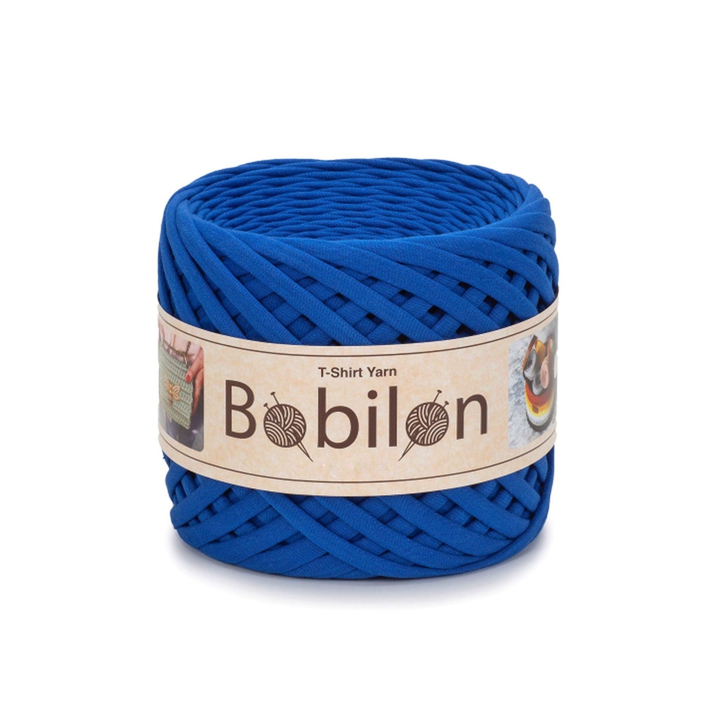Fettuccia Bobilon Medium 7-9 mm filato T-shirt per borse e cestini – colore ultramarine