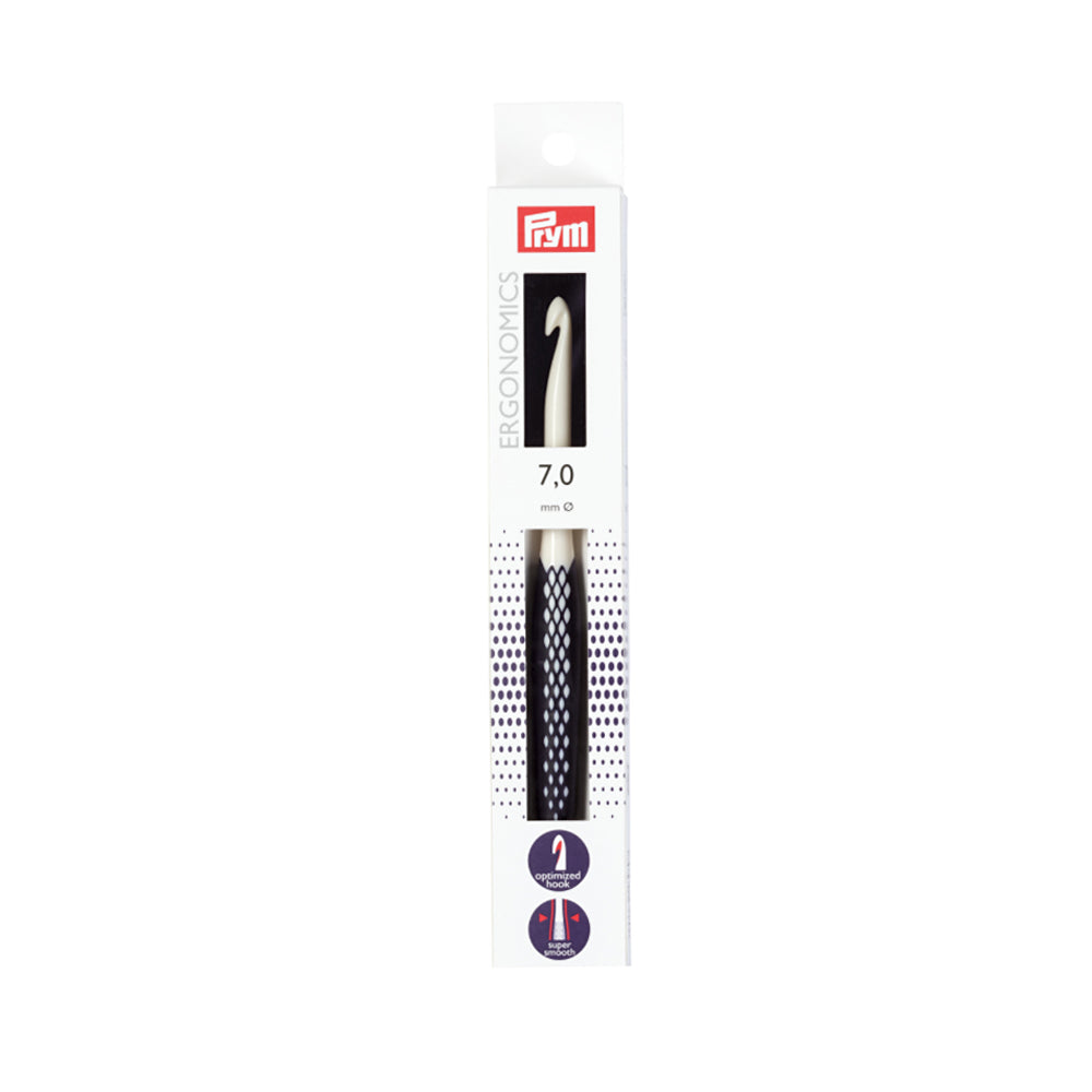 uncinetto prym ergonomics in plastica con impugnatura ergonomica antiscivolo