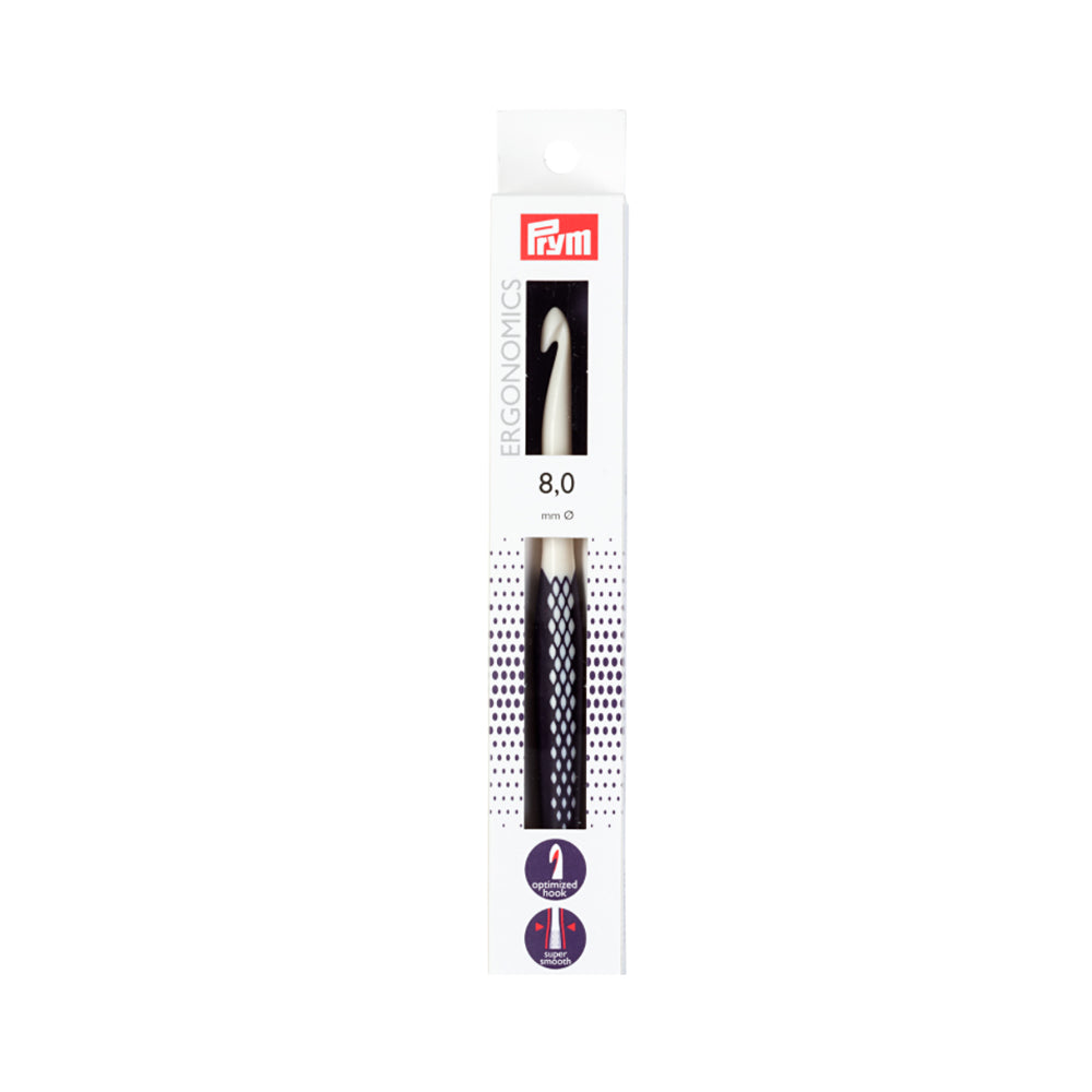 uncinetto prym ergonomics in plastica con impugnatura ergonomica antiscivolo